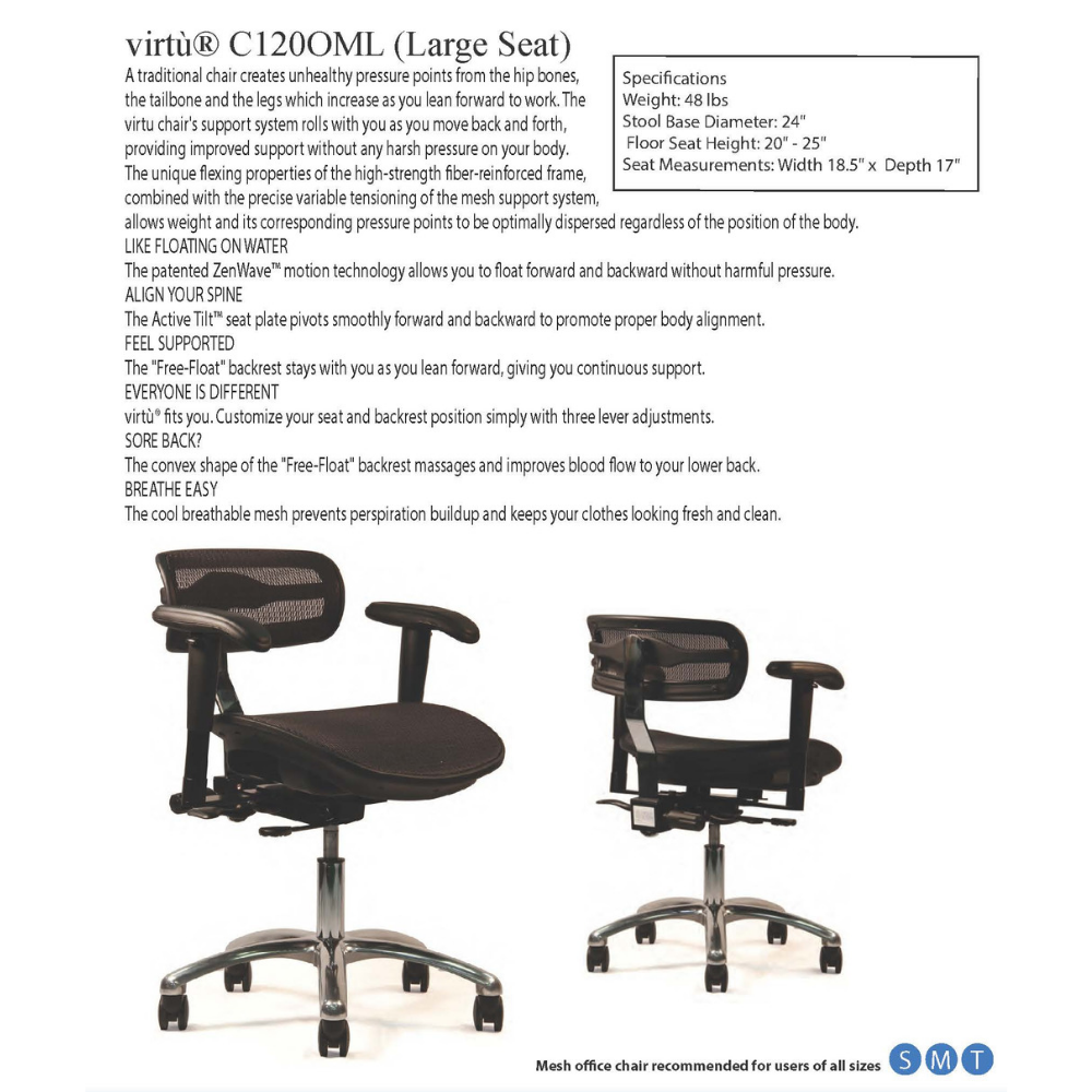 virtù®C120OML   (Large Seat) - Crownseating  1689.00