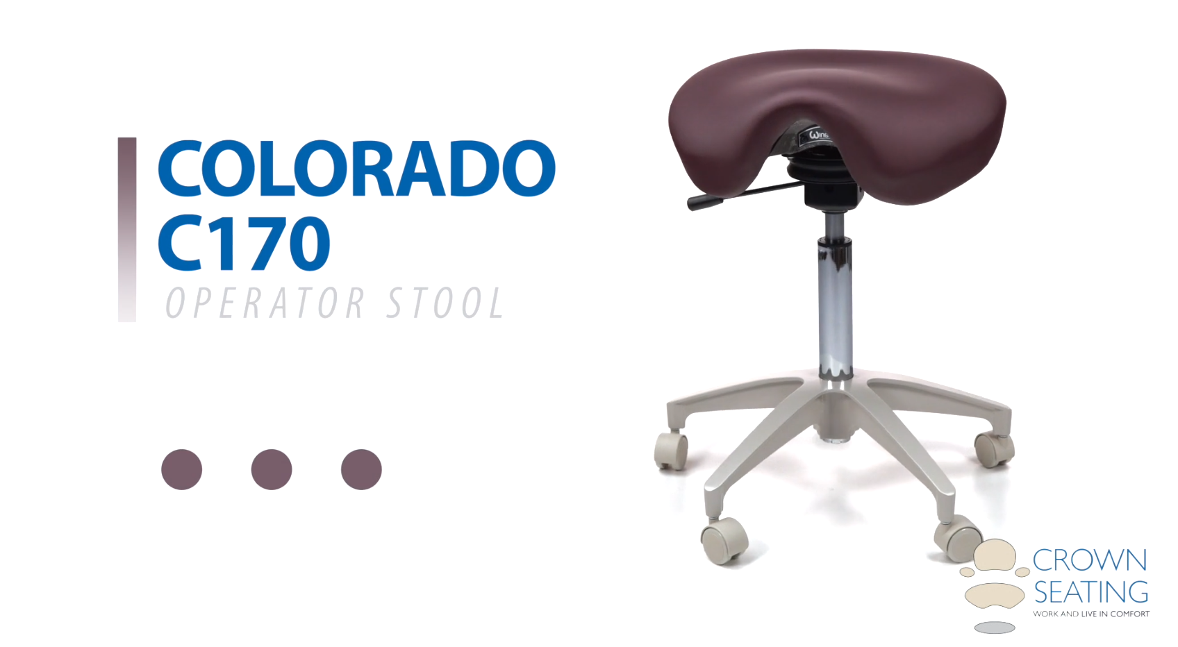 Colorado Saddle Stool Crown Seating Designed for Small to