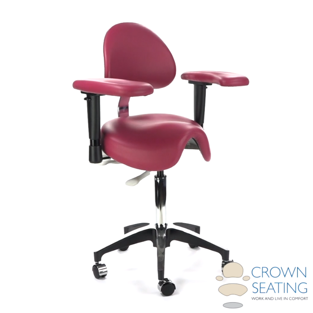 Pink best sale saddle chair